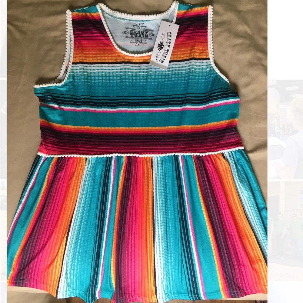 Crazy Train Serape Babydoll Tank